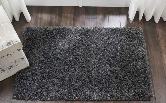 3' X 4' Gray Shag Area Rug