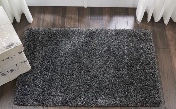 3' X 4' Gray Shag Area Rug