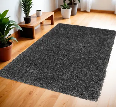 4' X 6' Gray Shag Area Rug