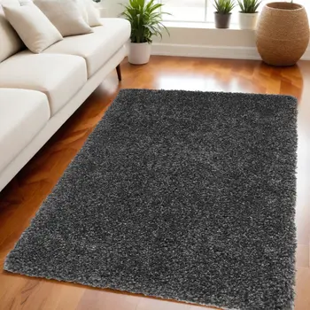 5' X 7' Gray Shag Area Rug