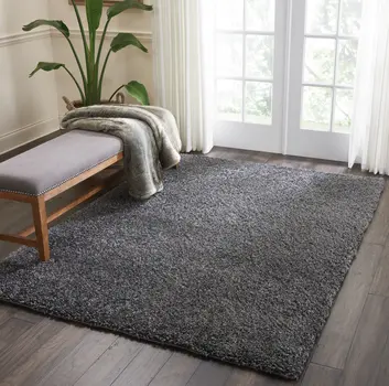 5' X 7' Gray Shag Area Rug