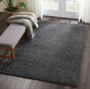 5' X 7' Gray Shag Area Rug