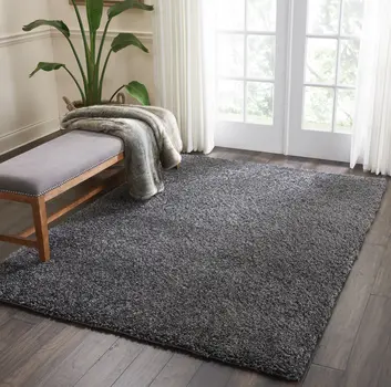 5' X 7' Gray Shag Area Rug