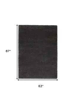 5' X 7' Gray Shag Area Rug