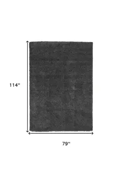 7' X 10' Gray Shag Area Rug