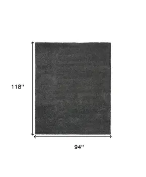 8' X 10' Gray Shag Area Rug