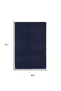 4' X 6' Blue Shag Area Rug