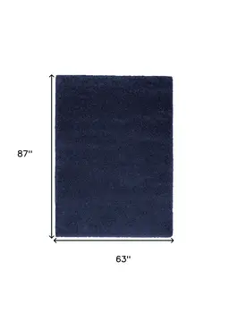5' X 7' Blue Shag Area Rug