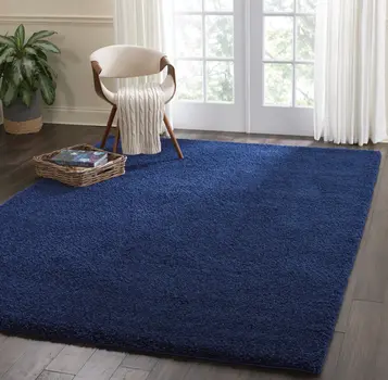 7' X 10' Blue Shag Area Rug