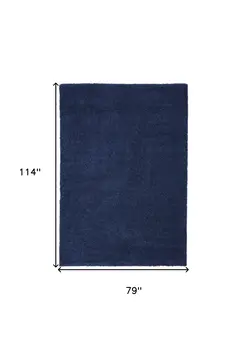 7' X 10' Blue Shag Area Rug