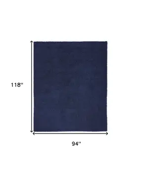 8' X 10' Blue Shag Area Rug