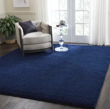 8' X 10' Blue Shag Area Rug