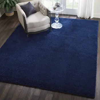 8' X 10' Blue Shag Area Rug