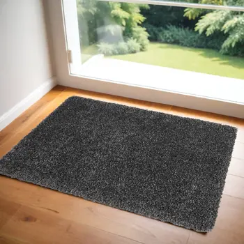 3' X 5' Gray Shag Area Rug