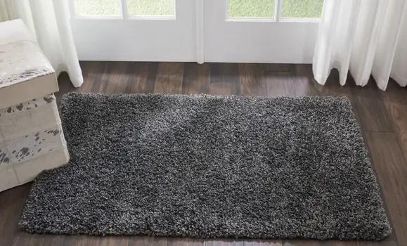 3' X 5' Gray Shag Area Rug