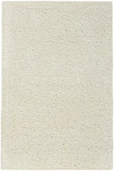 3' X 5' Ivory Shag Distressed Area Rug