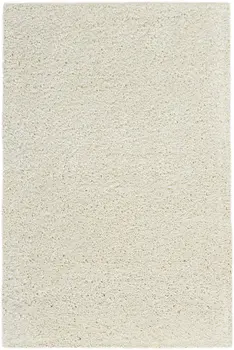3' X 5' Ivory Shag Distressed Area Rug