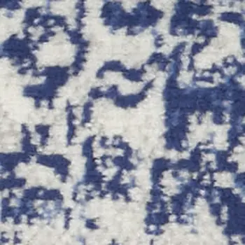 2' X 3' Ivory and Blue Abstract Distressed Area Rug