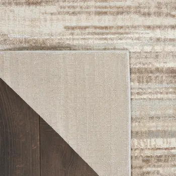 2' X 3' Ivory and Gray Abstract Non Skid Area Rug