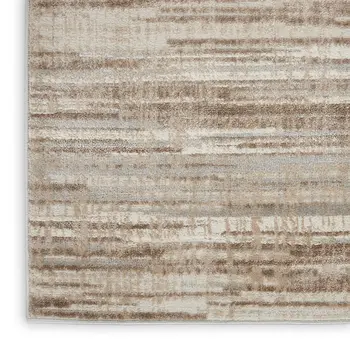 4' X 6' Ivory and Gray Abstract Non Skid Area Rug