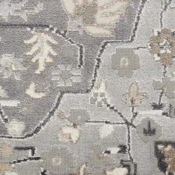 4' X 6' Blue Floral Power Loom Area Rug