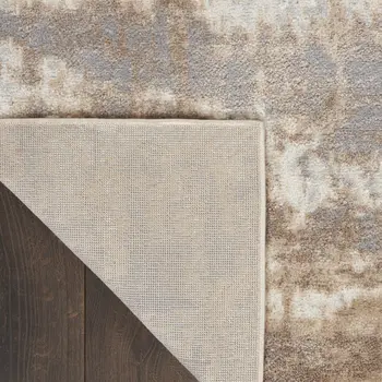 2' X 3' Gray and Ivory Abstract Non Skid Area Rug