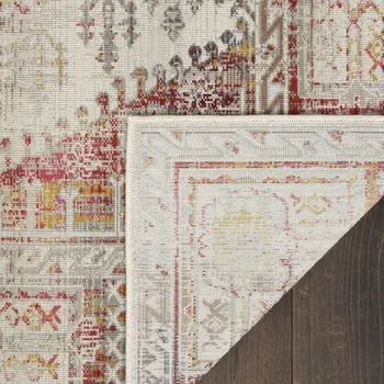 4' X 6' Gray and Ivory Abstract Non Skid Area Rug