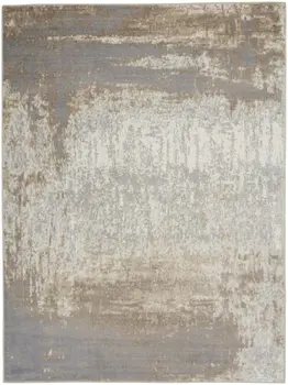 5' X 7' Gray and Ivory Abstract Non Skid Area Rug