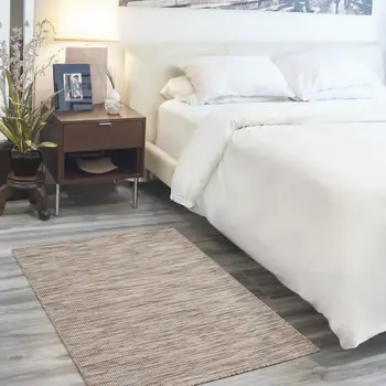 3' X 5' Beige And Ivory Indoor Outdoor Area Rug