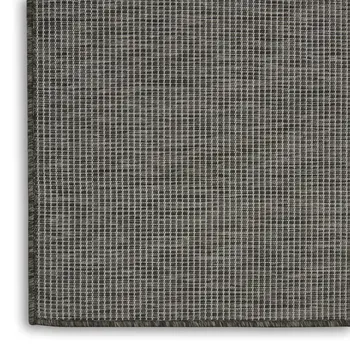 3' X 5' Charcoal And Ivory Indoor Outdoor Area Rug