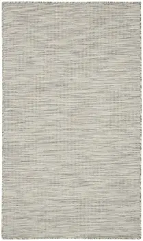 3' X 5' Light Gray And Ivory Indoor Outdoor Area Rug