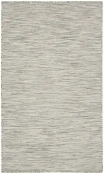 3' X 5' Light Gray And Ivory Indoor Outdoor Area Rug