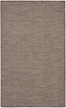 3' X 5' Natural Ivory And Brown Indoor Outdoor Area Rug