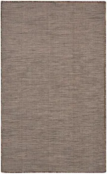 3' X 5' Natural Ivory And Brown Indoor Outdoor Area Rug