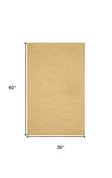 3' X 5' Yellow And Ivory Indoor Outdoor Area Rug