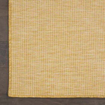 3' X 5' Yellow And Ivory Indoor Outdoor Area Rug