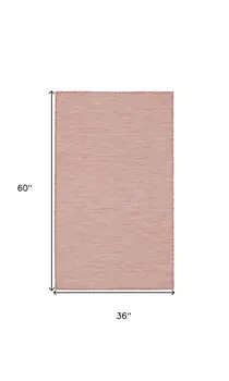 3' X 5' Rainbow Red And Ivory Indoor Outdoor Area Rug