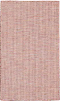 3' X 5' Rainbow Red And Ivory Indoor Outdoor Area Rug