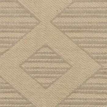 2' X 4' Natural And Beige Geometric Flatweave Non Skid Area Rug With Fringe