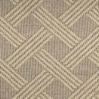 4' X 6' Natural Geometric Flatweave Non Skid Area Rug With Fringe