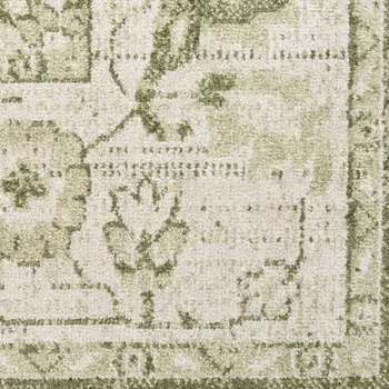 6' Ivory Floral Runner Rug
