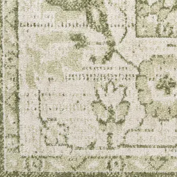 6' Ivory Floral Runner Rug