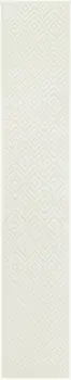 6' Ivory And White Geometric Indoor Outdoor Area Rug