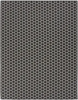 8' X 10' Black And Ivory Geometric Indoor Outdoor Area Rug
