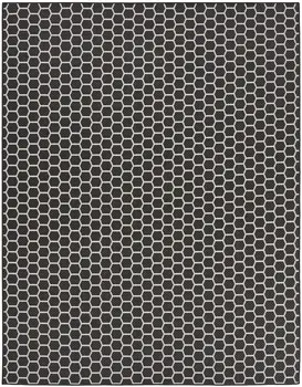 9' X 12' Black And Ivory Geometric Indoor Outdoor Area Rug