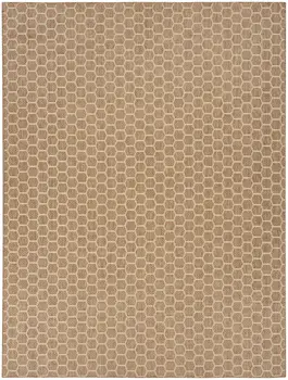 8' X 10' Natural And Beige Geometric Indoor Outdoor Area Rug