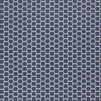 8' X 10' Navy Blue And Ivory Geometric Indoor Outdoor Area Rug