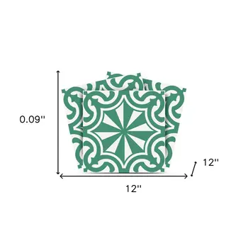 12" X 12" Glenda Sage Removable Peel and Stick Tiles
