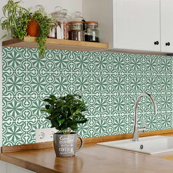 12" X 12" Glenda Sage Removable Peel and Stick Tiles