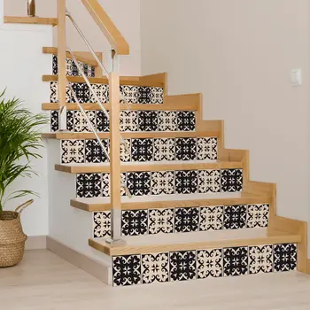 12" X 12" Brown and Black The Sheep Peel and Stick Removable Tiles